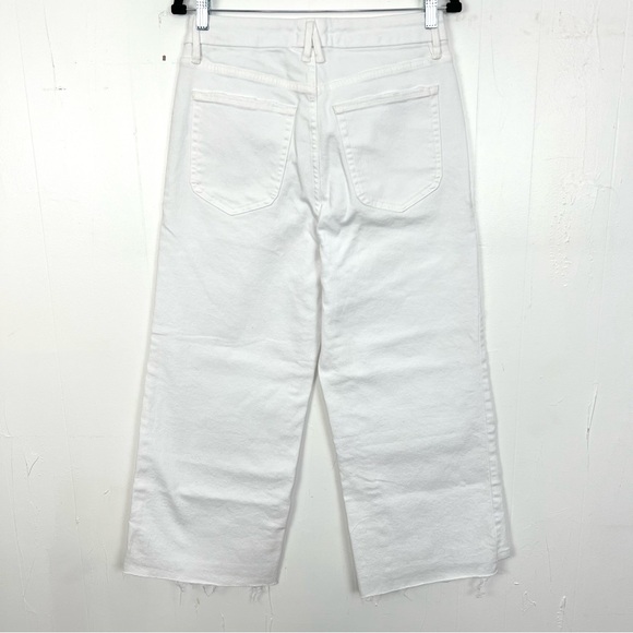 Good American Jeans Good Waist Palazzo Crop Wide Leg in White Size 10/30 - Picture 3 of 3